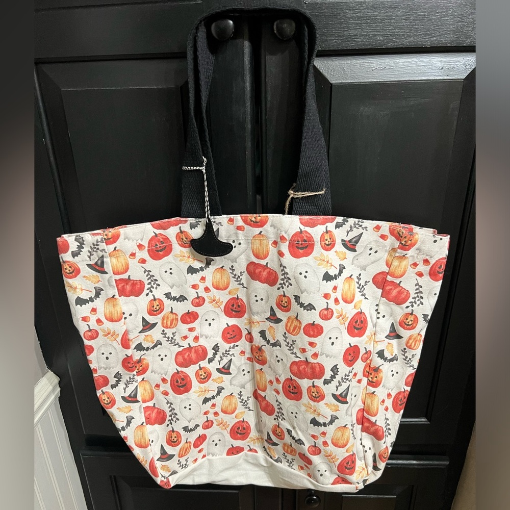 Adorable Reusable Halloween Large Canvas tote Bag - Picture 3 of 4